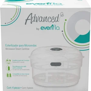 esterilizador para microondas evenflo GRADO B con Tapa de Seguridad