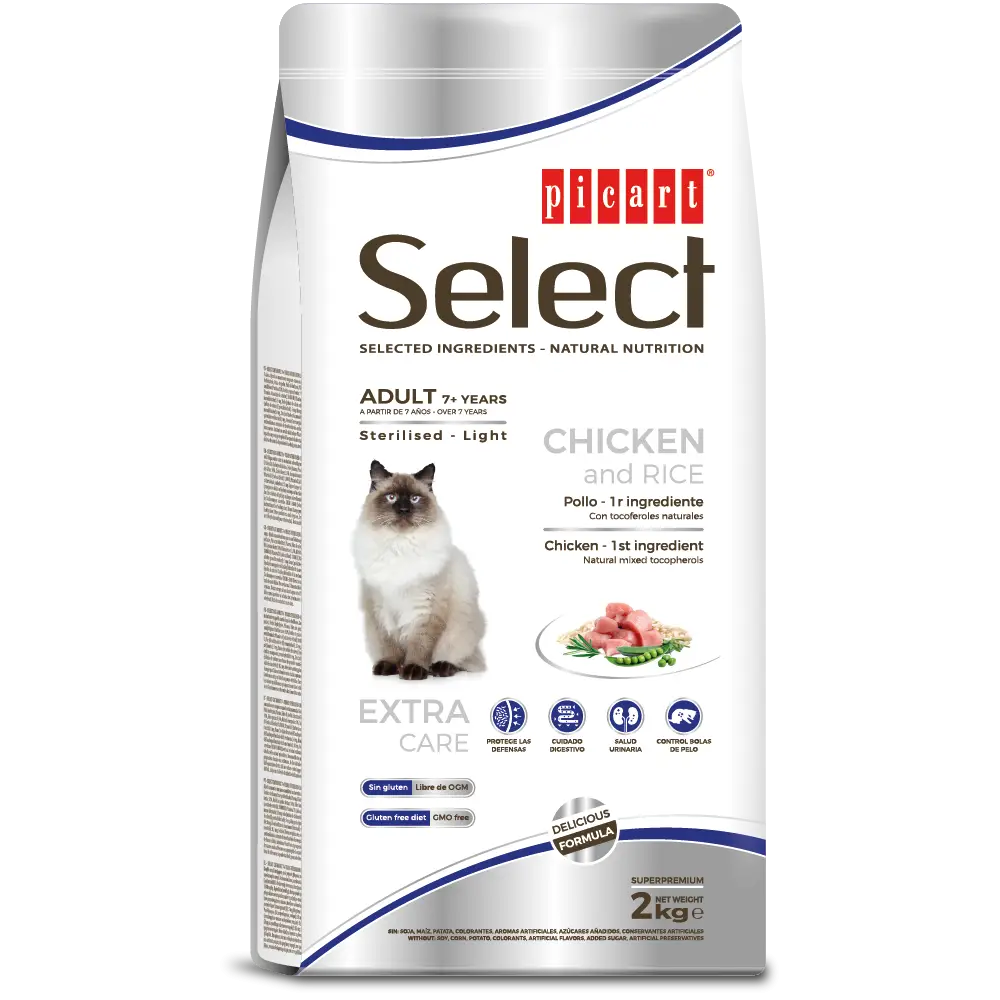 Picart Select Cat Adult +7 Years Estéril Light 2 kg