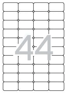 Apli Etiquetas Translucidas Resistentes Intemperie 48.5 x 25.4mm 20 Hojas con Adhesivo de Larga Duración