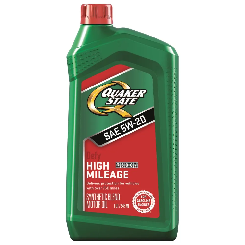 Aceite de motor sintético de mezcla de gasolina Quaker State Defy 5W-20, 1 cuarto de galón, 1 paquete (paquete de 6)
