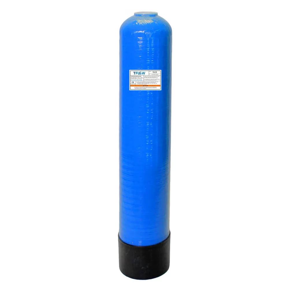 Tanque para Filtro - 9" x 48" - 1.6 ft³ - Fibra de Vidrio - 2.5" NPT - TFLOW para HPLC