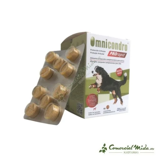 HiFarmax Omnicondro PROrapid - Condroprotector Desgaste Articular Perros con Garantí de 1 ño
