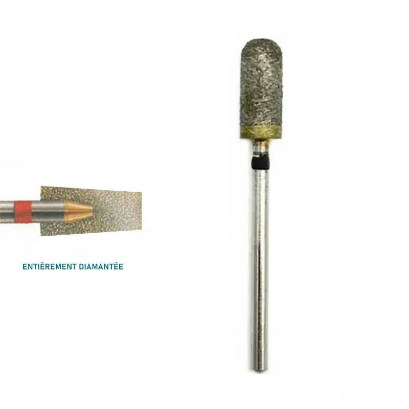 Fresa de diamante cilíndrico de grano abultado: completamente desfavorecido 0.70.