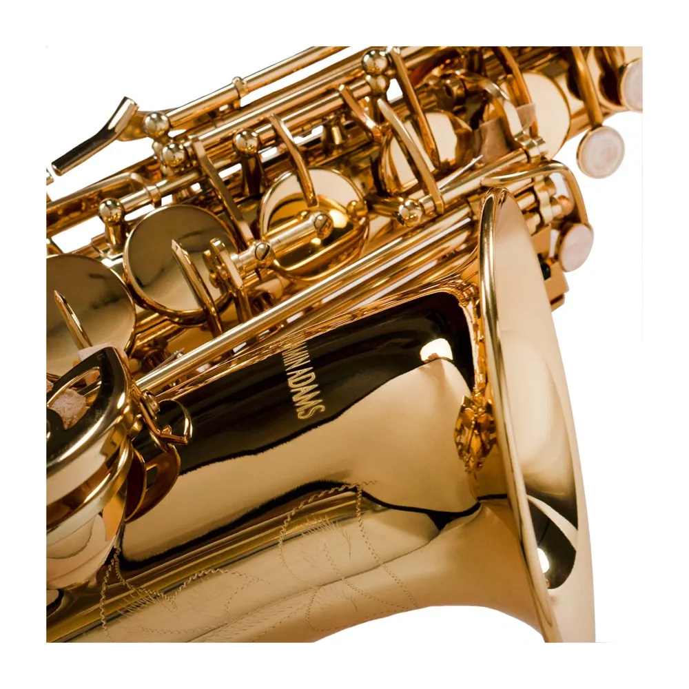 Saxofón alto BENJAMIN ADAMS, Afinado en Eib, creado en latón amarillo con un acabado laqueado dorado duradero, elegante gr...