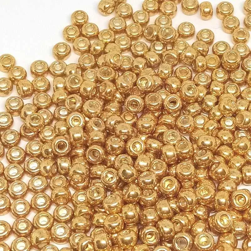 8/0 MIYUKI - rocalla - Galvanized Limón Gold - 1gr. col. 1053