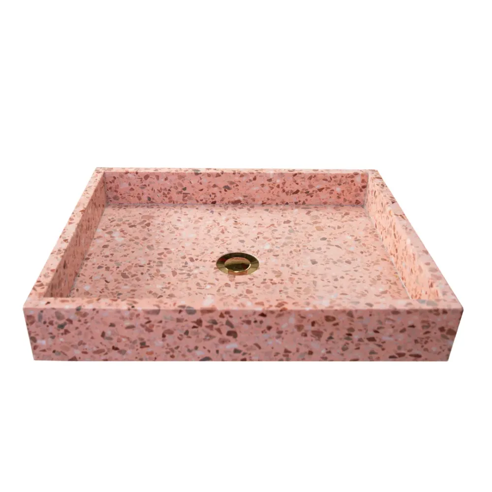 Roze Terrazzo Wastafel - George