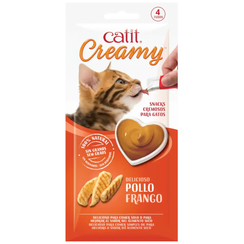 Catit Creamy Snack Pollo Pack 4X10 g (IP54)
