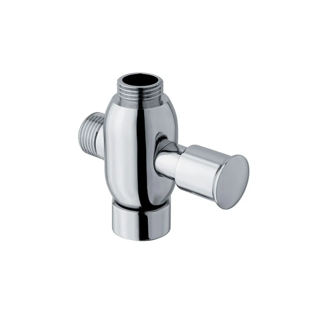 Deviatore bombato ottone con attacco 3/4M, 3/4F e 1/2M cromo
