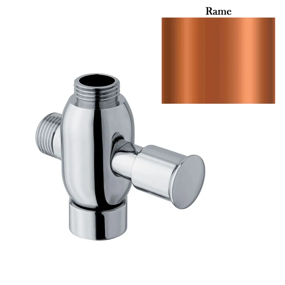 Deviatore bombato ottone con attacco 3/4M, 3/4F e 1/2M rame