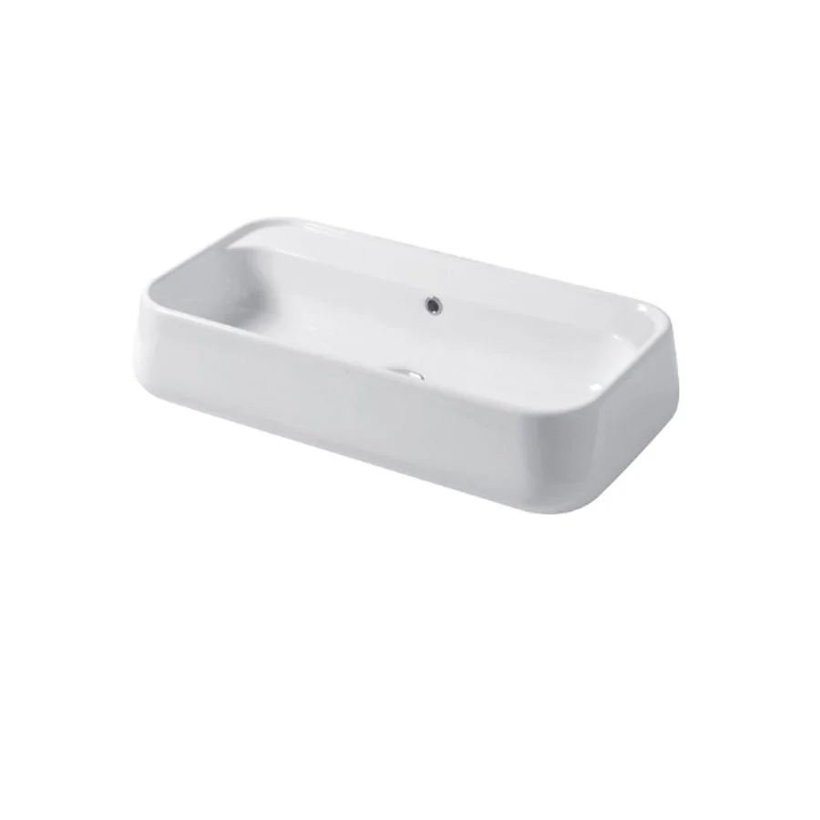 Lavabo da appoggio/sospeso 80cm Disegno-Ceramica serie Catino bianca lucida Heavy Duty