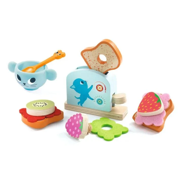Tensor de Cable Juego de Imitación El Desayuno De Los Gatos 12Pcs. Djeco