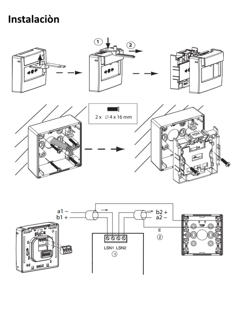 BOSCH F_FMC420RWGSGRD - Pulsador de Accionamiento Unico / Se adapta con panel FPA5000 / Cristal