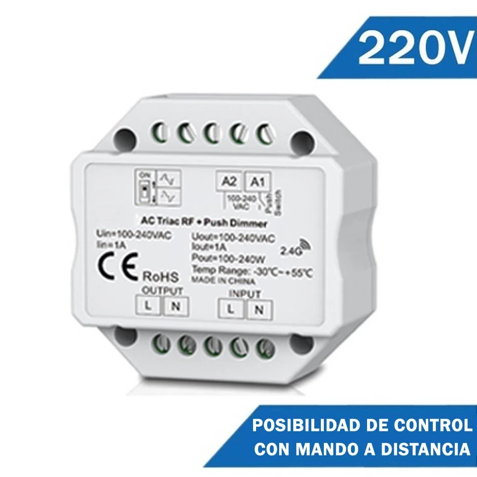 Profesional de Alta Precisión Regulador por Pulsación RF Empotrar 230V 1 AMP 240W