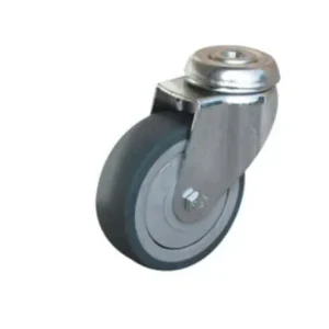 Roulette pivotante à œil caoutchouc gris non tâchant Ø100mm charge 70kg - CIME