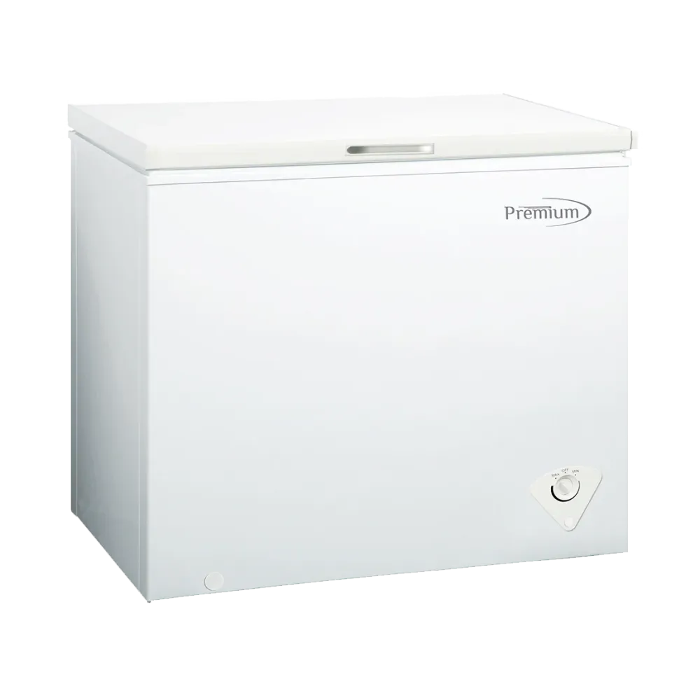 Congelador horizontal Premium Levella® de 10 pies cúbicos con descongelación tradicional en blanco