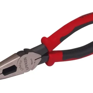 Pinza con mango bimaterial de 8-7/16" punta larga corte lateral sin resorte urrea para Aceros Endurecidos