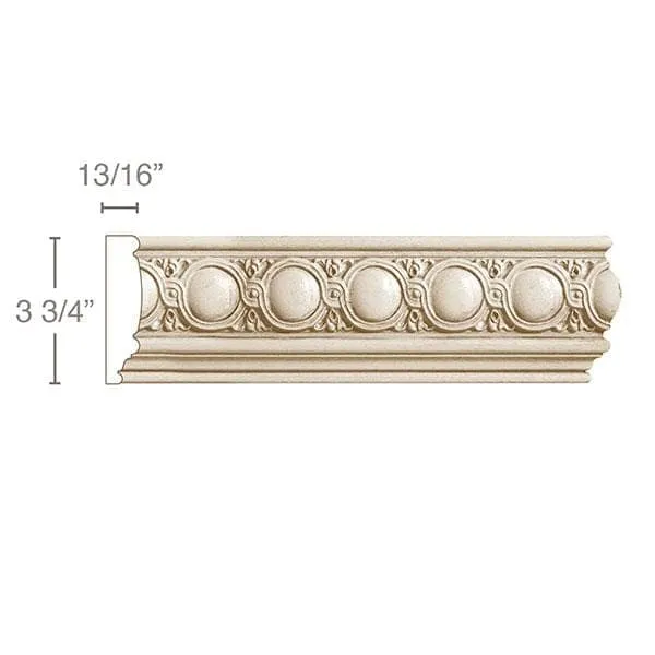 Moneda corriente (Repeticiones 2 MT=1), 3 3/4'' de extenso x 13/16'' de profundidad