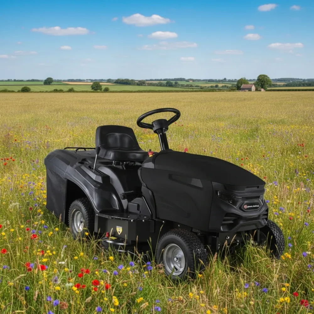 Tracteur tondeuse thermique 224cc - 68.5cm - moteur Loncin - bac de 220L