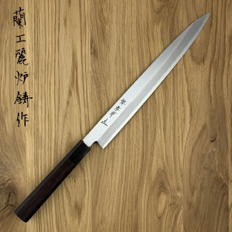 CUCHILLO ARTESANO JAPONÉS GINSANKOU SASHIMI 270MM AOKI