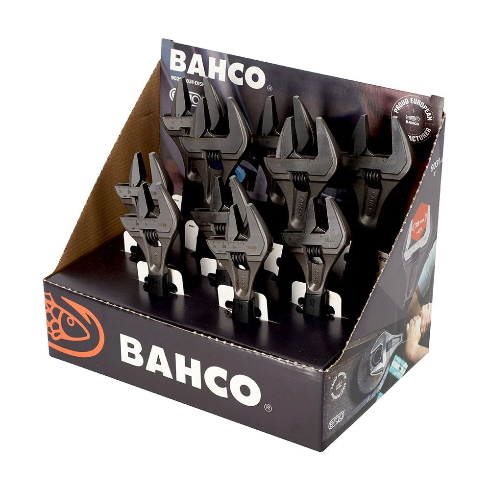 LLAVE AJUSTABLE, EXPOSITOR 10 unidades BAHCO