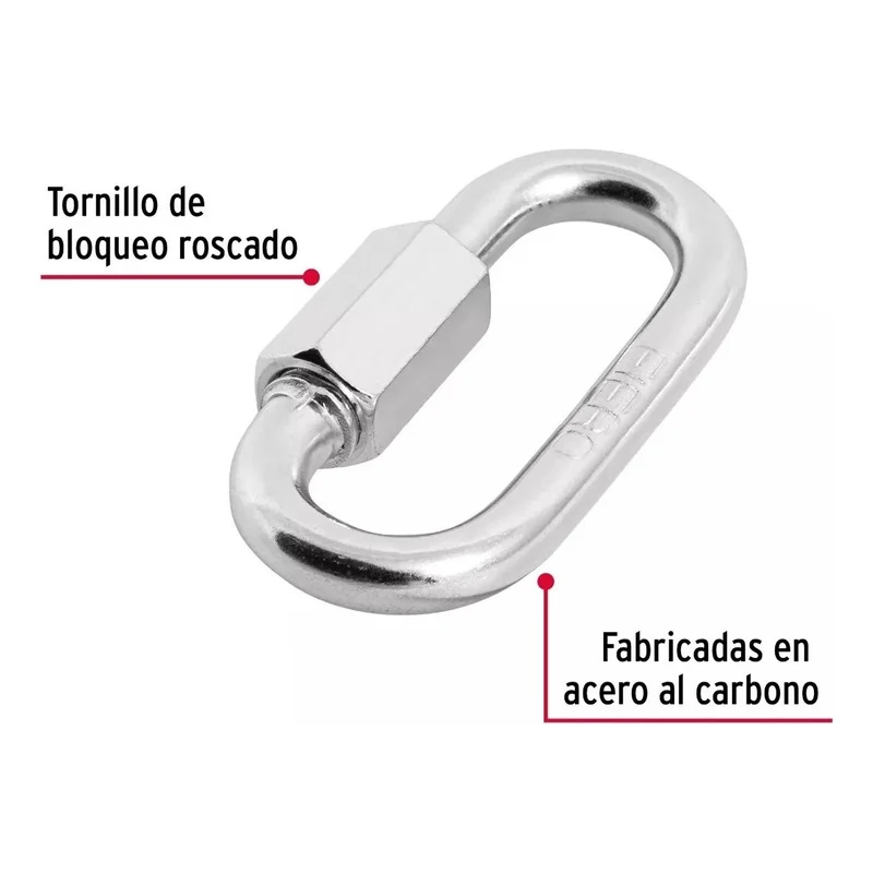 Bandola Con Seguro 12mm Plateado
