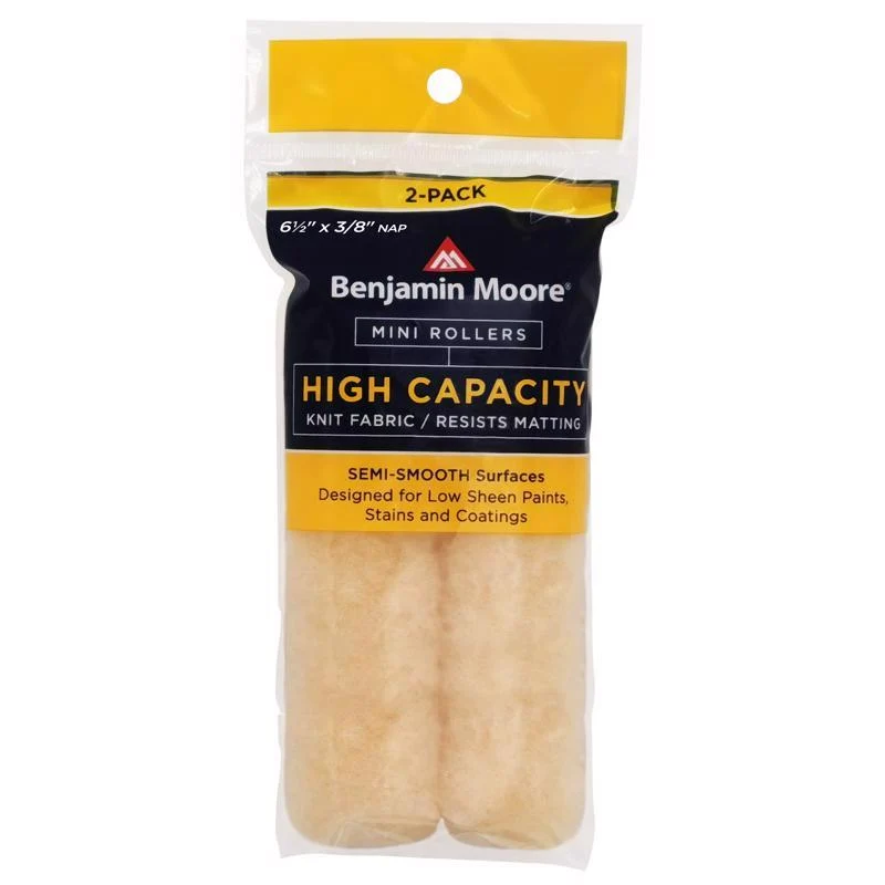 Benjamin Moore - Rodillo de lana de 6-1/2 pulg. de ancho x 3/8 pulg., paquete de 2