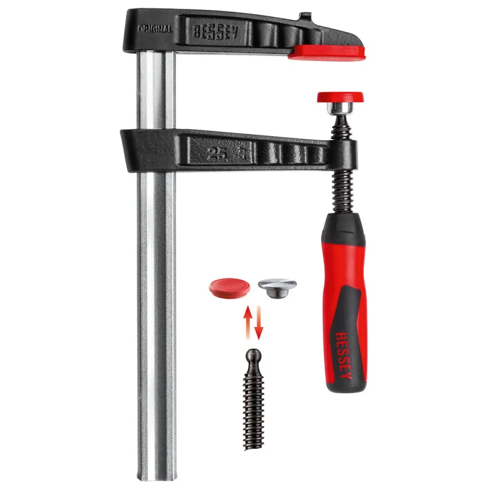 Bessey TG40-2K - Tornillo de apriete con mango bicomponente Bessey TG 400/175