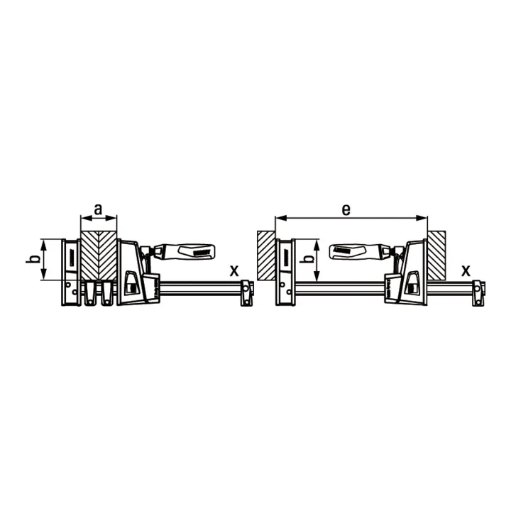Mordaza BESSEY KRE ancho de sujeción 800 mm profundidad de garganta 95 mm ( 4000831606 )