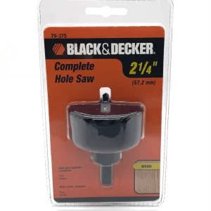 2-1/4” COMPLETE HOLE SAW - BLACK & DECKER (79-375) BLACK AND DECKER