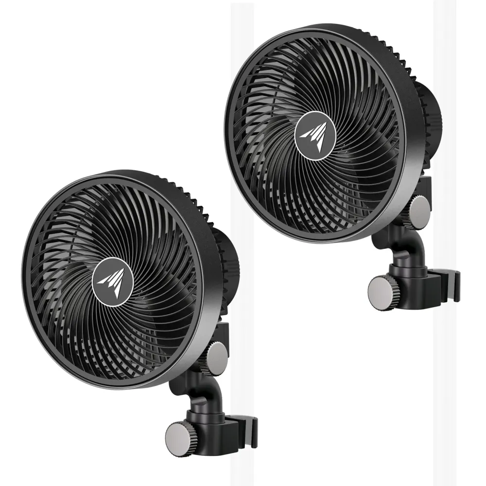 CLOUDRAY S6 2-Pack, Ventilador de Clip para Armario de Cultivo 6" Border Grower