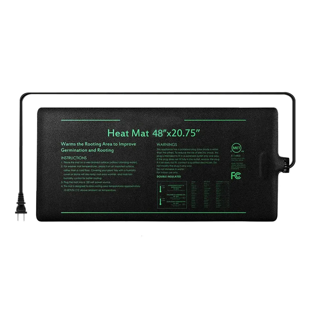 Tapete Térmico de 48" x 20.75" Sinowell Mejora Tu Tasa Germinación y Desarrollo de Raíces Border Grower