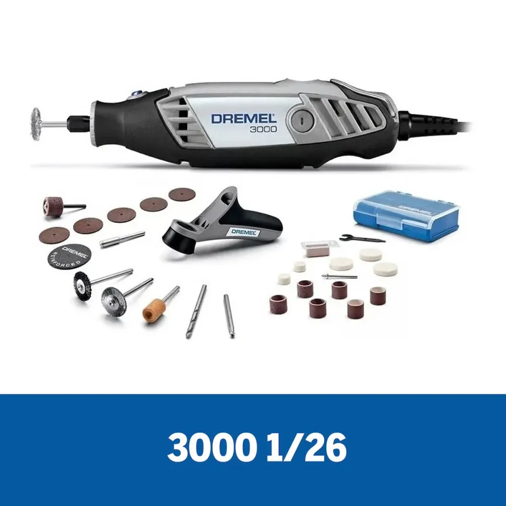 Dremel 3000 Mototool Con 1 Aditamento y 26 Accesorios + Maletín Bosch