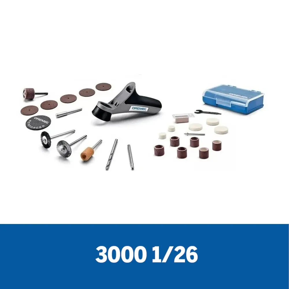 Dremel 3000 Mototool Con 1 Aditamento y 26 Accesorios + Maletín Bosch