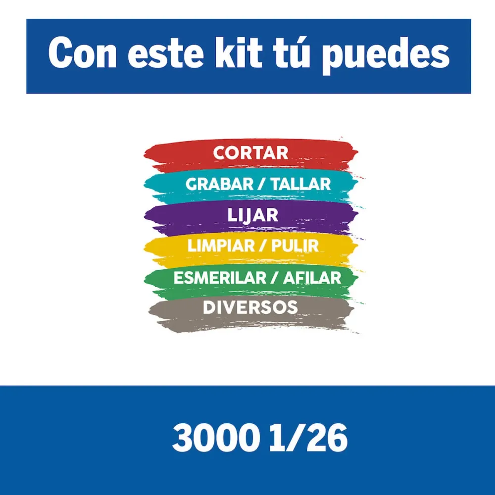 Dremel 3000 Mototool Con 1 Aditamento y 26 Accesorios + Maletín Bosch