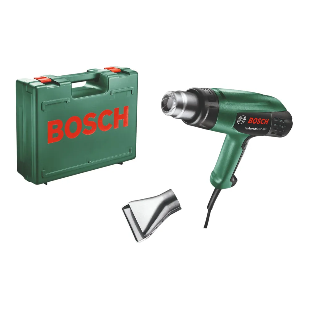 Soplador de aire caliente Bosch UniversalHeat 600 1800 W 50 - 600 °C ( 06032A6101 ) + maletín Bosch Grün
