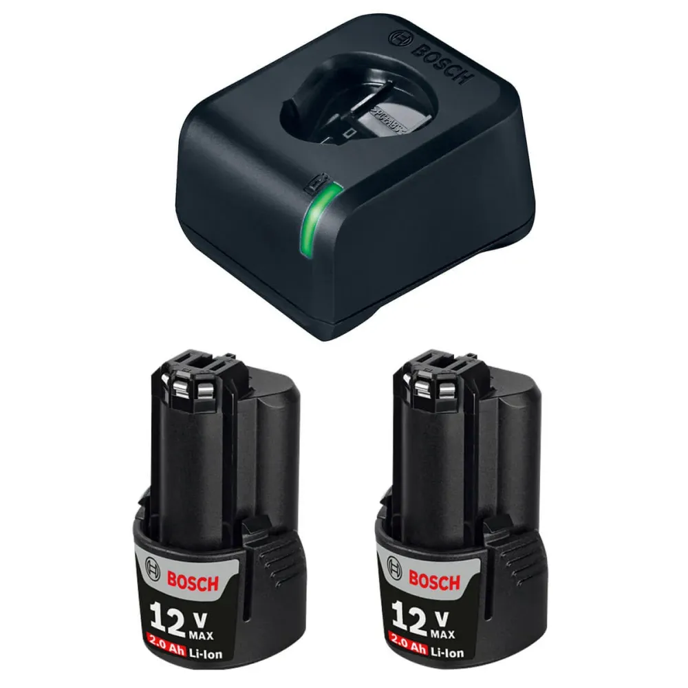 Kit 2 Baterías 12V 2 Ah + Cargador de baterí GAL12V-20 Bosch