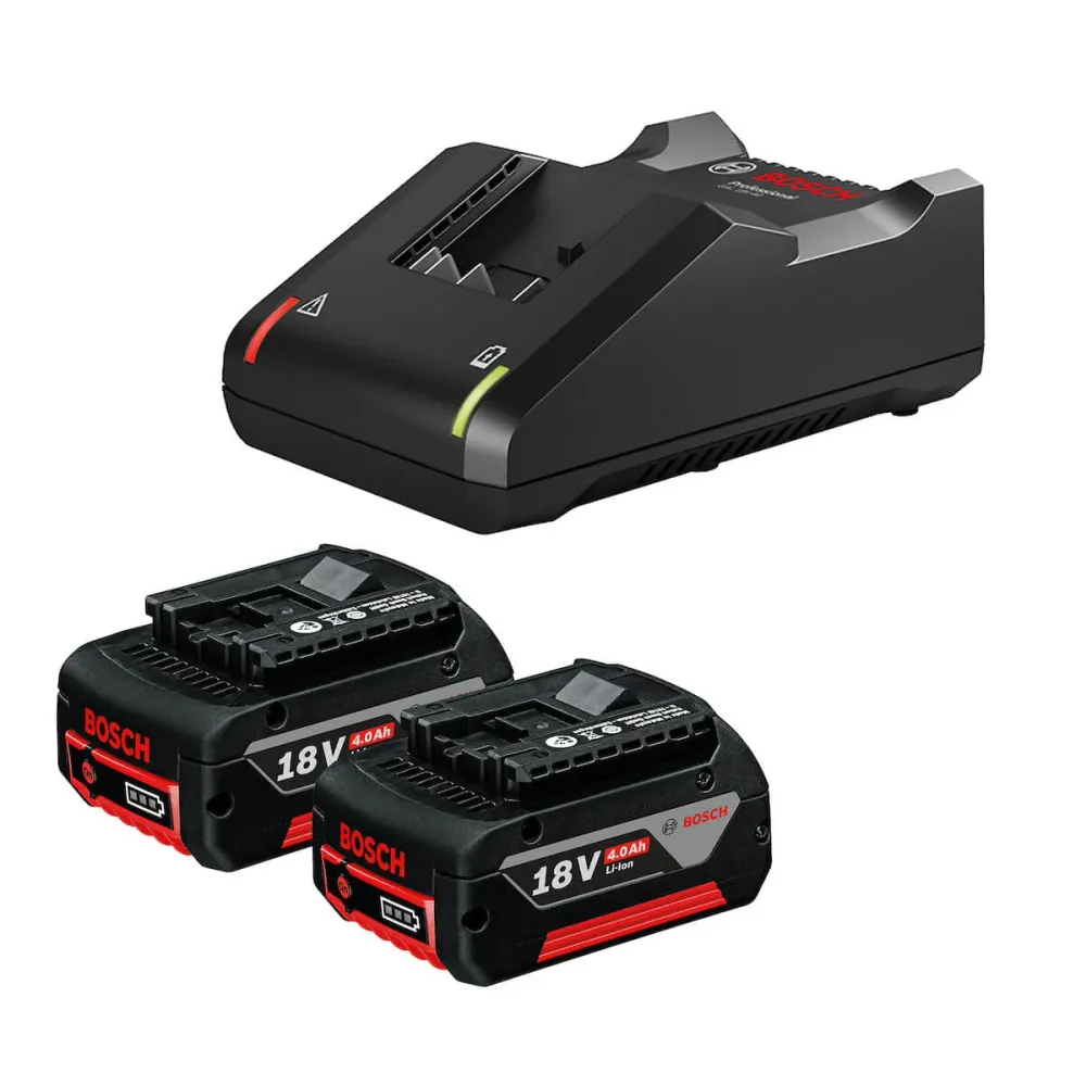 Kit Bosch con dos baterías 18V de 4.0 Ah y cargador GAL 18V 40 110V