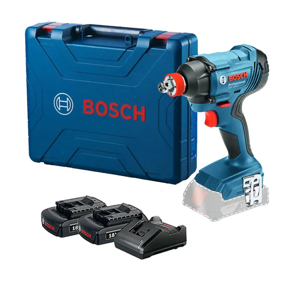 Llave de impacto 1/4" y 1/2" 18V 180Nm 2 bat GDX 180-LI Bosch