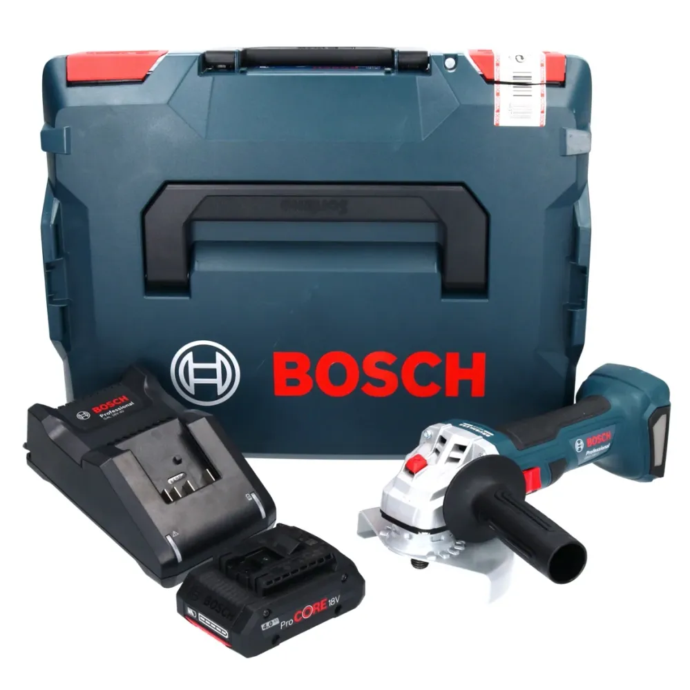 Amoladora angular baterí Bosch GWS 18V-7 Professional 18 V 125 mm 22,23 mm sin escobillas + 1x baterí ProCORE 4,0 Ah + car...
