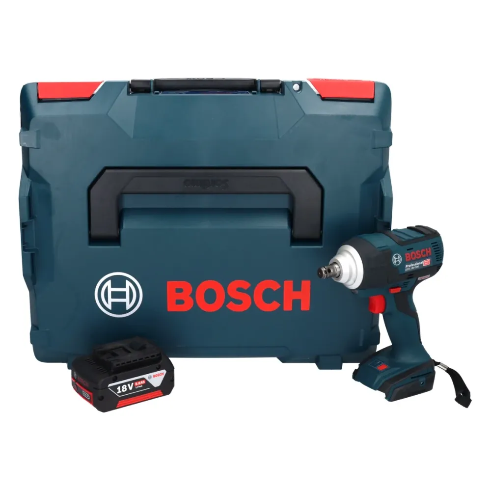 Atornillador de impacto inalámbrico Bosch GDS 18V-300 18 V 300 Nm 1/2" sin escobillas + 1x baterí 5.0 Ah + L-Boxx - sin ca...