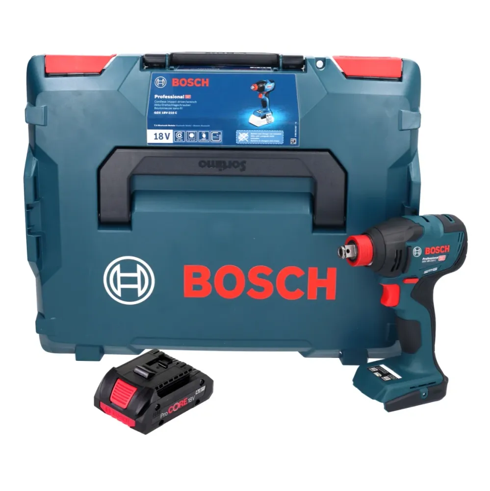 Bosch GDX 18V-210 C Llave de impacto profesional sin cable 18 V 210 Nm sin escobillas + 1x acumulador ProCORE 4,0 Ah + L-B...