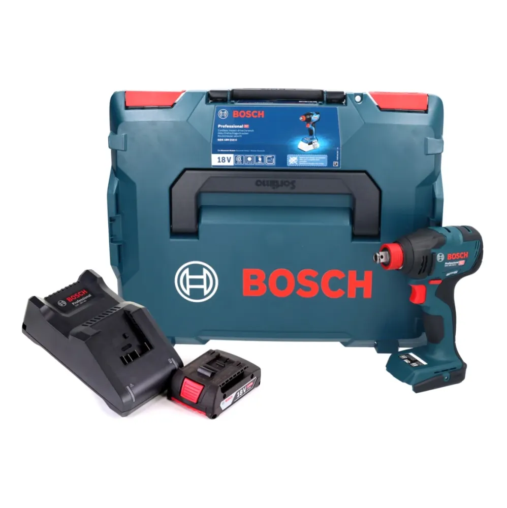 Bosch GDX 18V-210 C Llave de impacto profesional sin cable 18 V 210 Nm sin escobillas + 1x acumulador 2,0 Ah + cargador +...