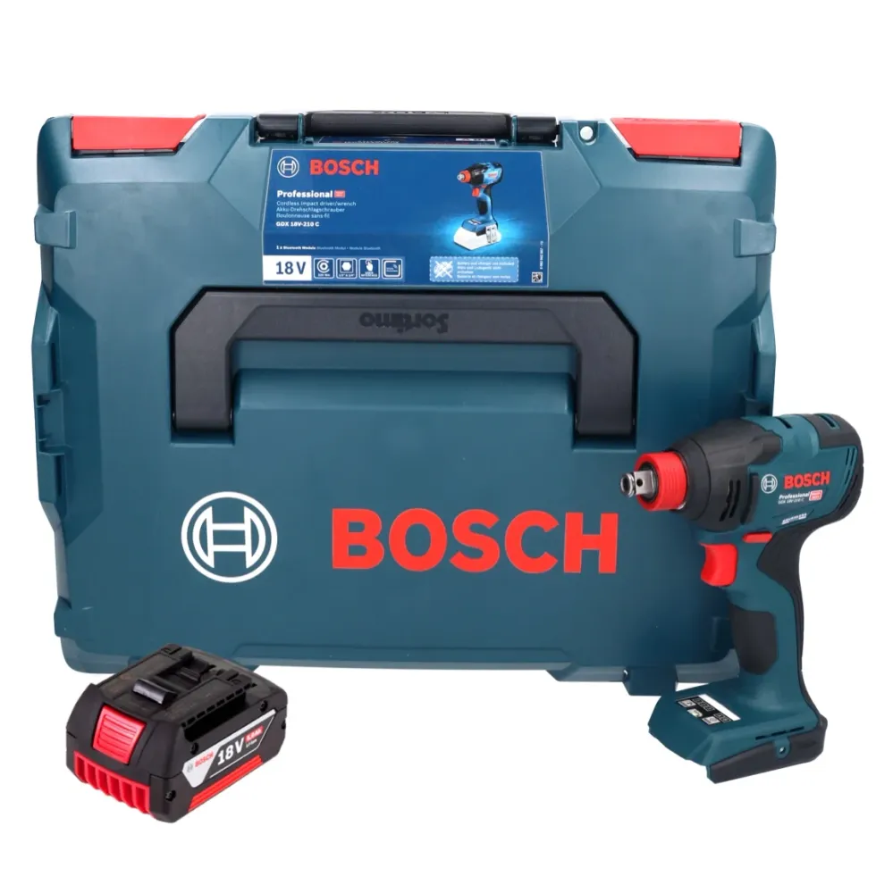 Bosch GDX 18V-210 C Llave de impacto profesional sin cable 18 V 210 Nm sin escobillas + 1x acumulador 5,0 Ah + L-Boxx - si...