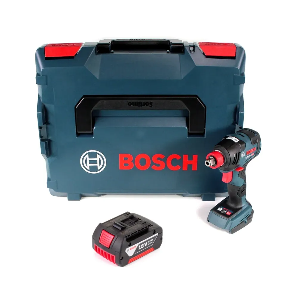 Bosch GDX 18 V-200 C Professional Llave de impacto baterí en maletín L-Boxx + Módulo de conexión Bluetooth GCY 30-4 - Sin...