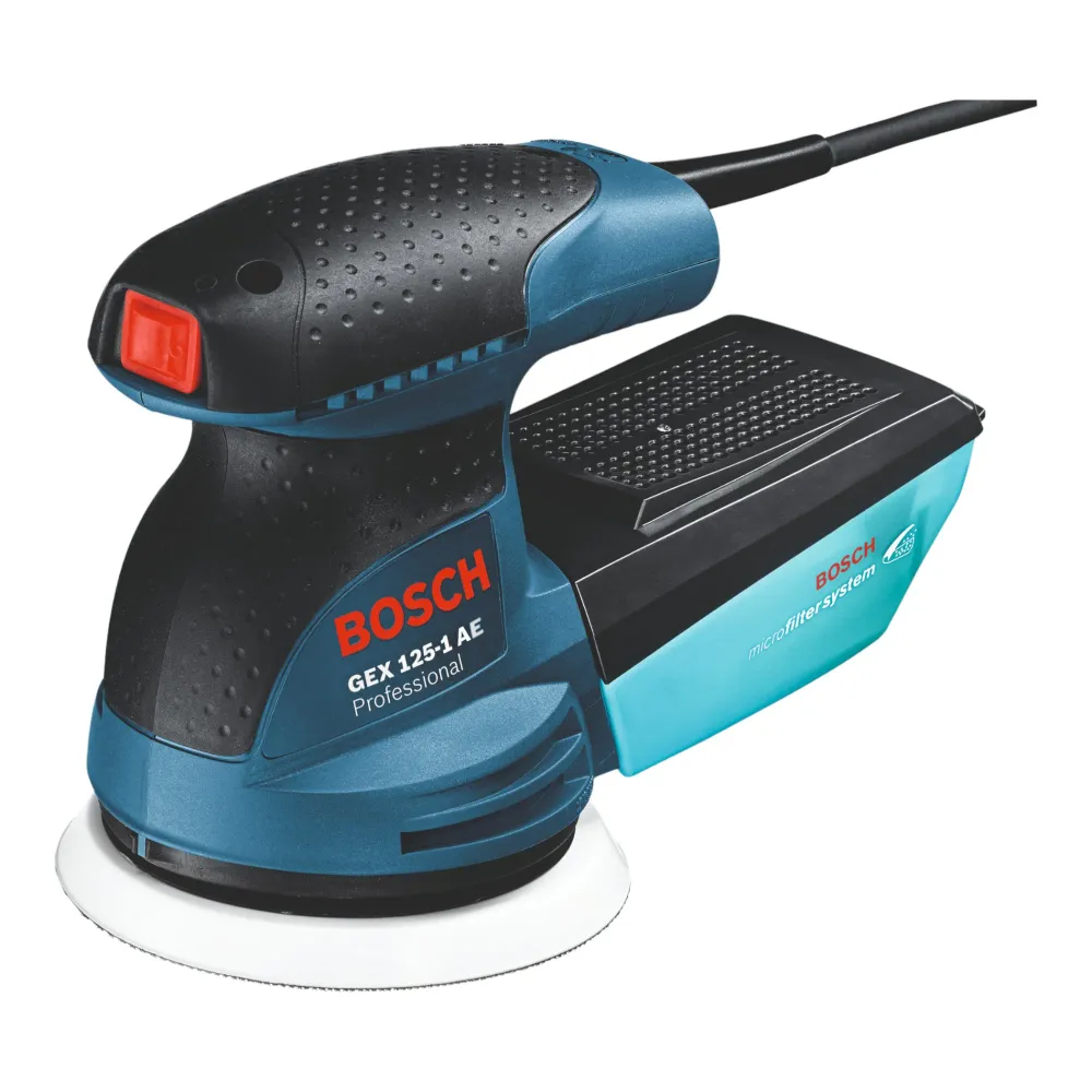 Bosch GEX 125-1 AE Lijadora rotorbital profesional 250 vatios 125 mm ( 0601387504 ) + maletín Bosch Professional