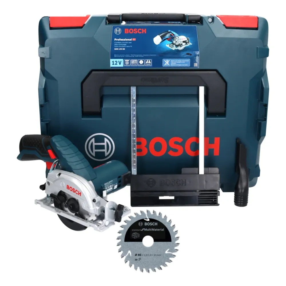 Bosch GKS 12V-26 Professional Sierra circular baterí 12V / 85 mm en L-Boxx ( 06016A1002 ) - Sin baterí, sin cargador inclu...