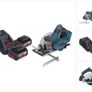 Bosch GKS 18V-57-2 Sierra circular inalámbrica profesional 18 V 165 mm sin escobillas + 2x baterías 6,0 Ah + cargador Bosc...