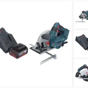 Bosch GKS 18V-57-2 Sierra circular profesional con acumulador 18 V 165 mm sin escobillas + 1x acumulador 4,0 Ah + cargador...