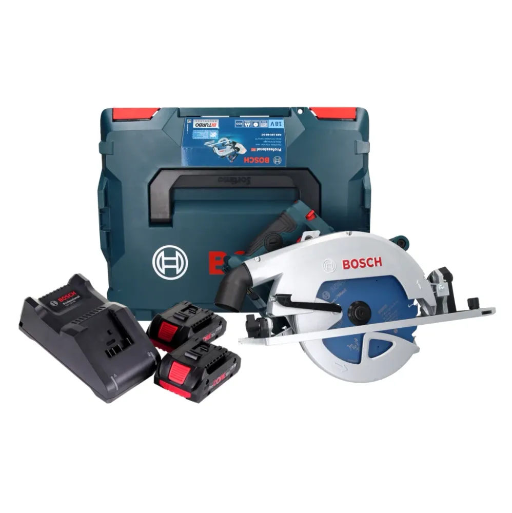 Bosch GKS 18V-68 GC Sierra circular profesional sin cable 18 V 190 mm Biturbo Brushless + 2x baterí ProCORE 4,0 Ah + carga...
