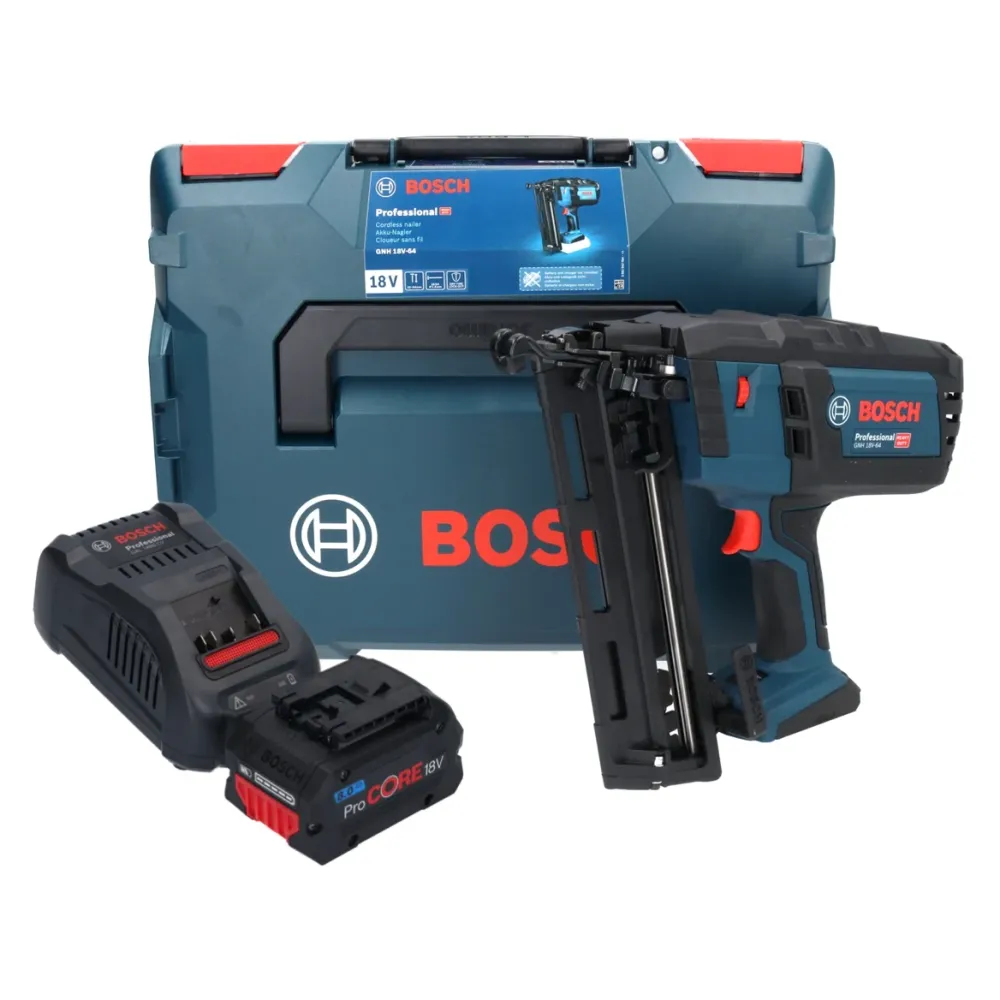 Bosch GNH 18V-64 Clavadora baterí 18 V 64 mm 1,6 mm + 1x baterí ProCORE 8,0 Ah + cargador + L-Boxx Bosch Professional